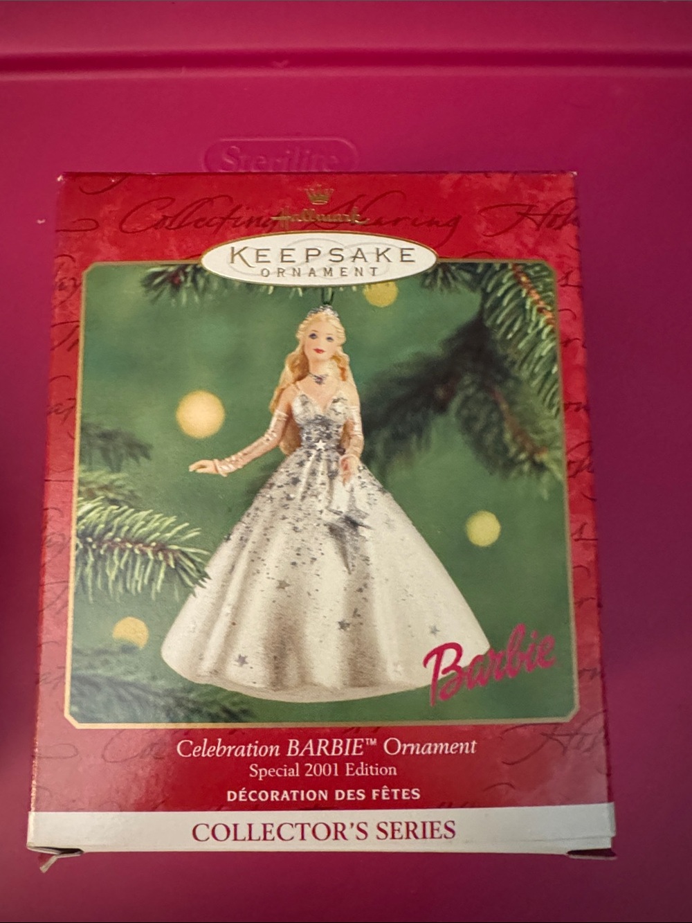 KEEPSAKE the Label Barbie Celebration Ornament - White and Silver
